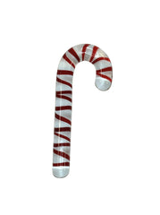 Candy Cane : Red & Clear Glass