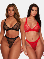 Lot de 2 : Noir et Rouge Écarlate