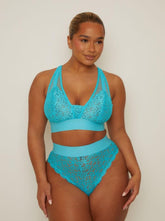 Ensemble soutien-gorge et culotte Hallie : Bleu oiseau