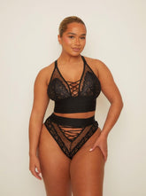 Maya Bralette & Brief Set : Midnight Black