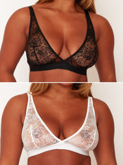Bralettes Duo : Noir et blanc glace