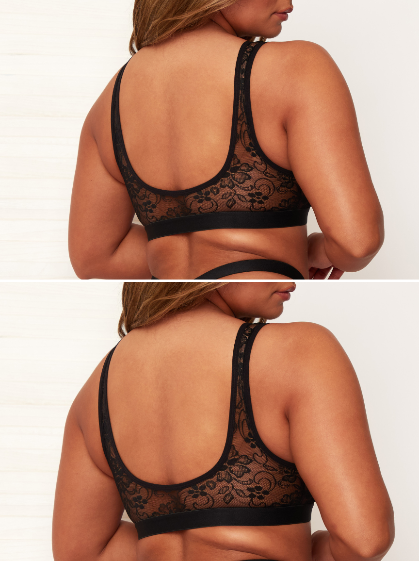 Millie-Mae Twin Pack Crop Bralettes : Midnight Black