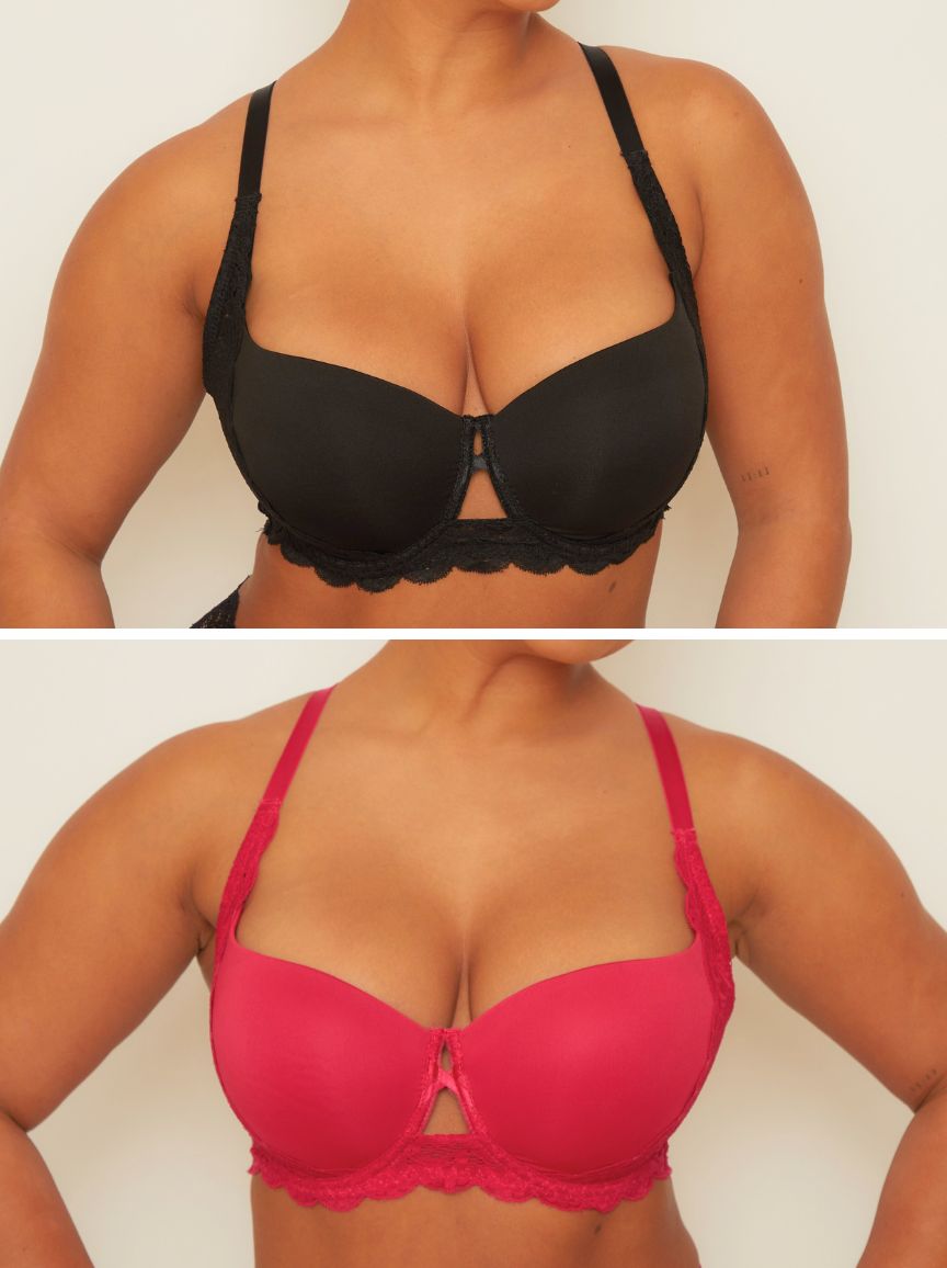 Daley Lace Bra Bundle : Black & Cherry