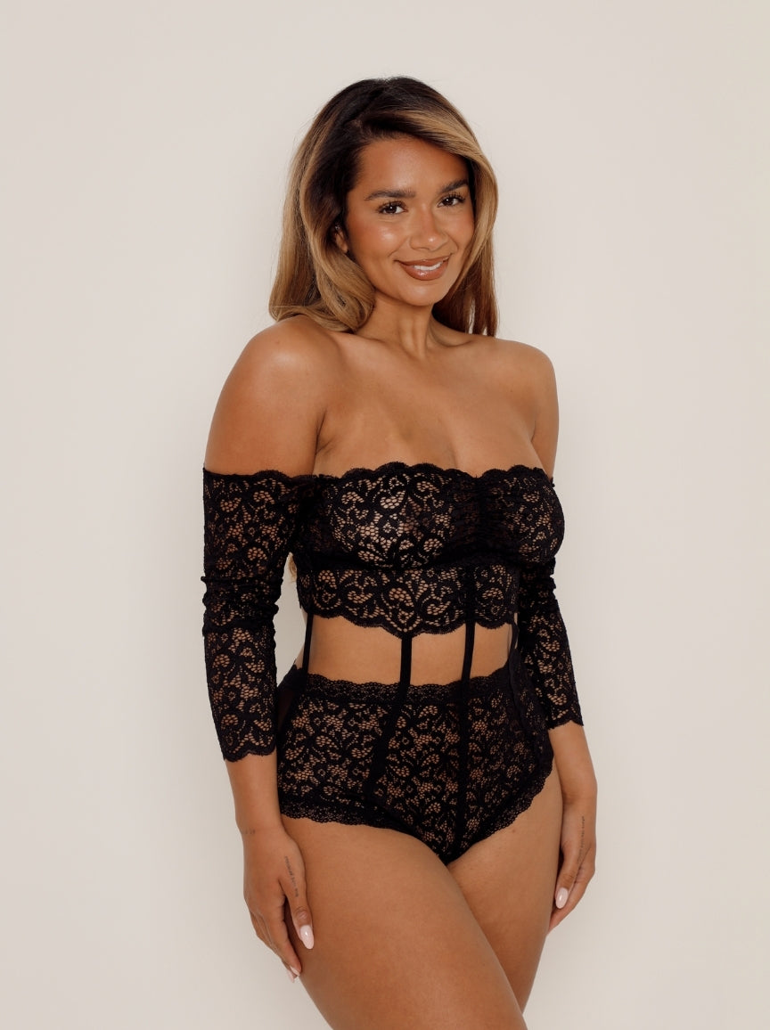 Alix Bodysuit : Midnight Black
