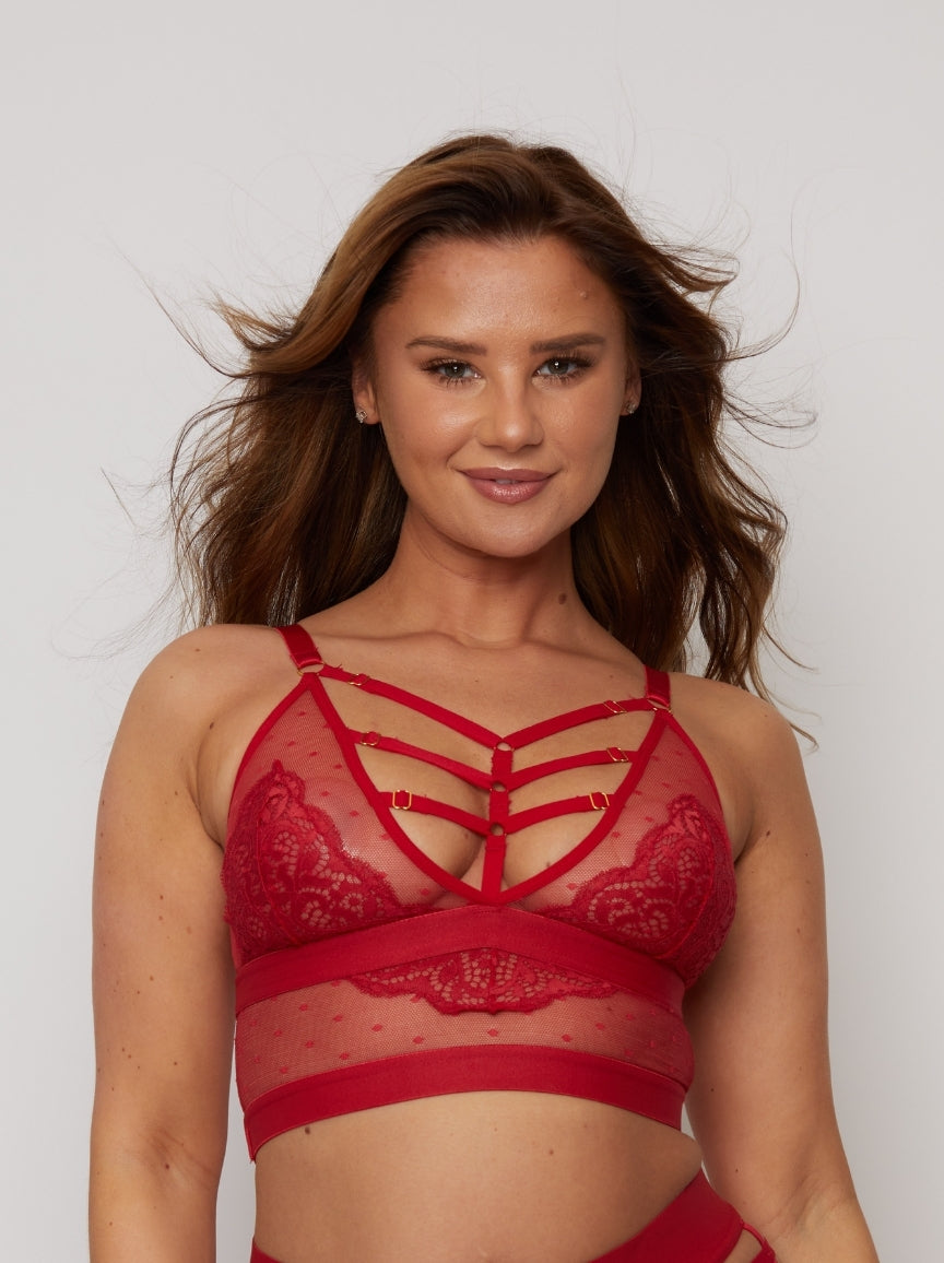 Kayla Bralette : Raspberry Red