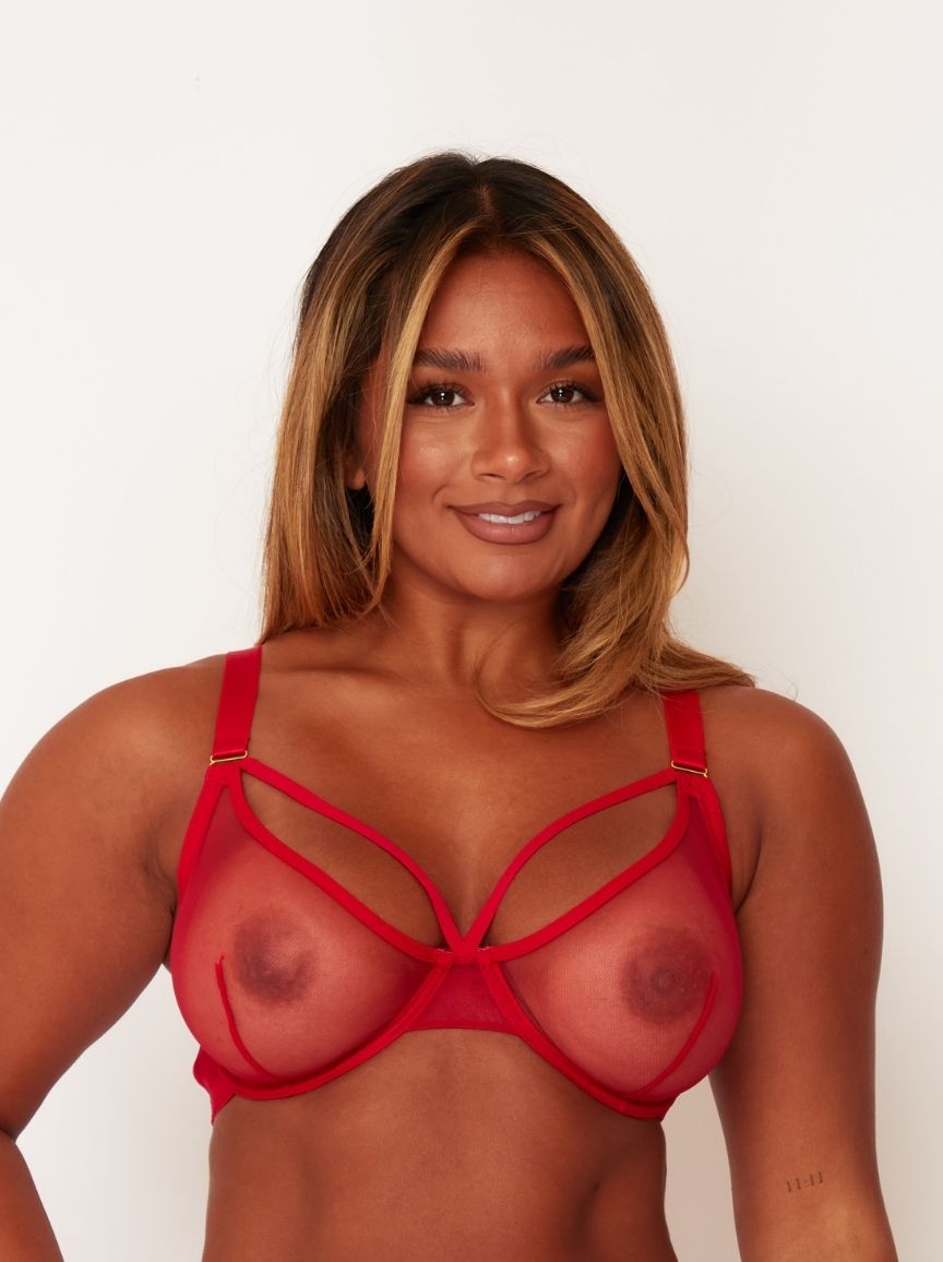 Soutien-Gorge Carina : Transparent Fraise