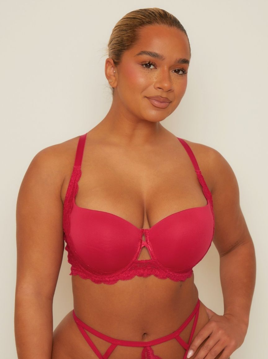 Soutien-gorge en dentelle EZ-T : Very Cherry