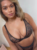 Millie-Mae Twin Pack Triangle Bralettes : Black & Blush Pink