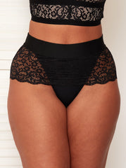 Eden high waisted skirt brief in midnight black