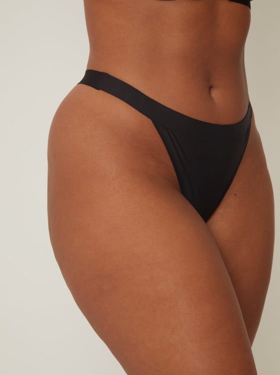 Ally Twin Pack Thong : Black & Cerise
