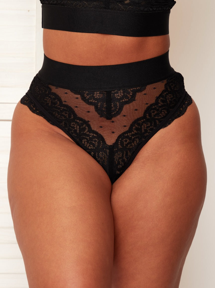 Francine sexy midnight black thong